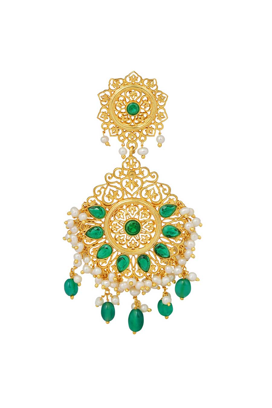 Gul-E-Bahar Gold Plated Dangler Earrings