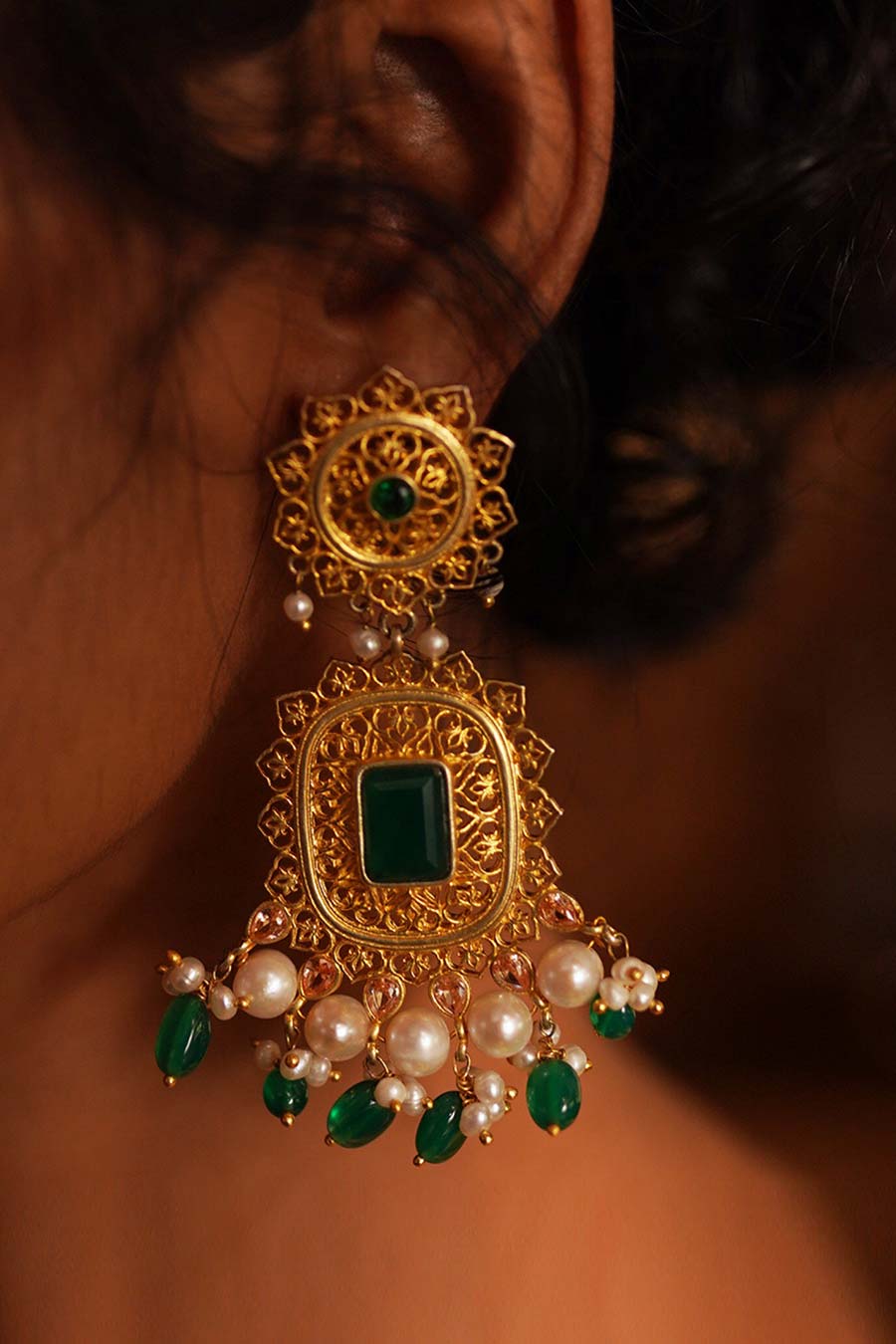 Bahaar Gold Plated Dangler Earrings
