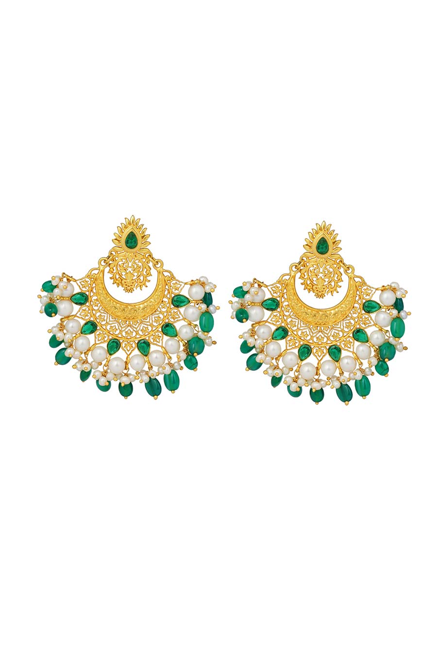 Nadira Gold Plated Chandbali Earrings