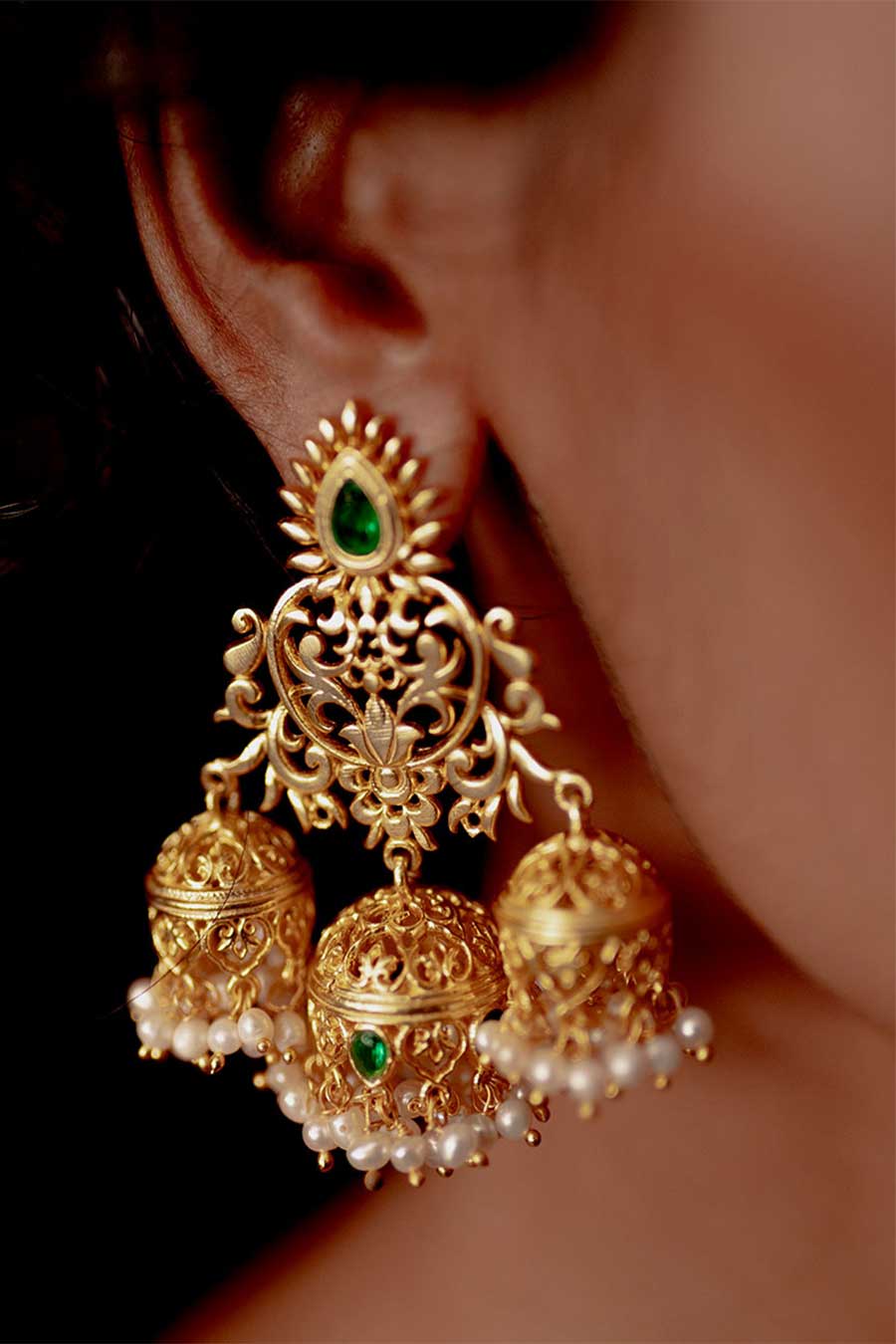 Sahana Gold Plated Earrings