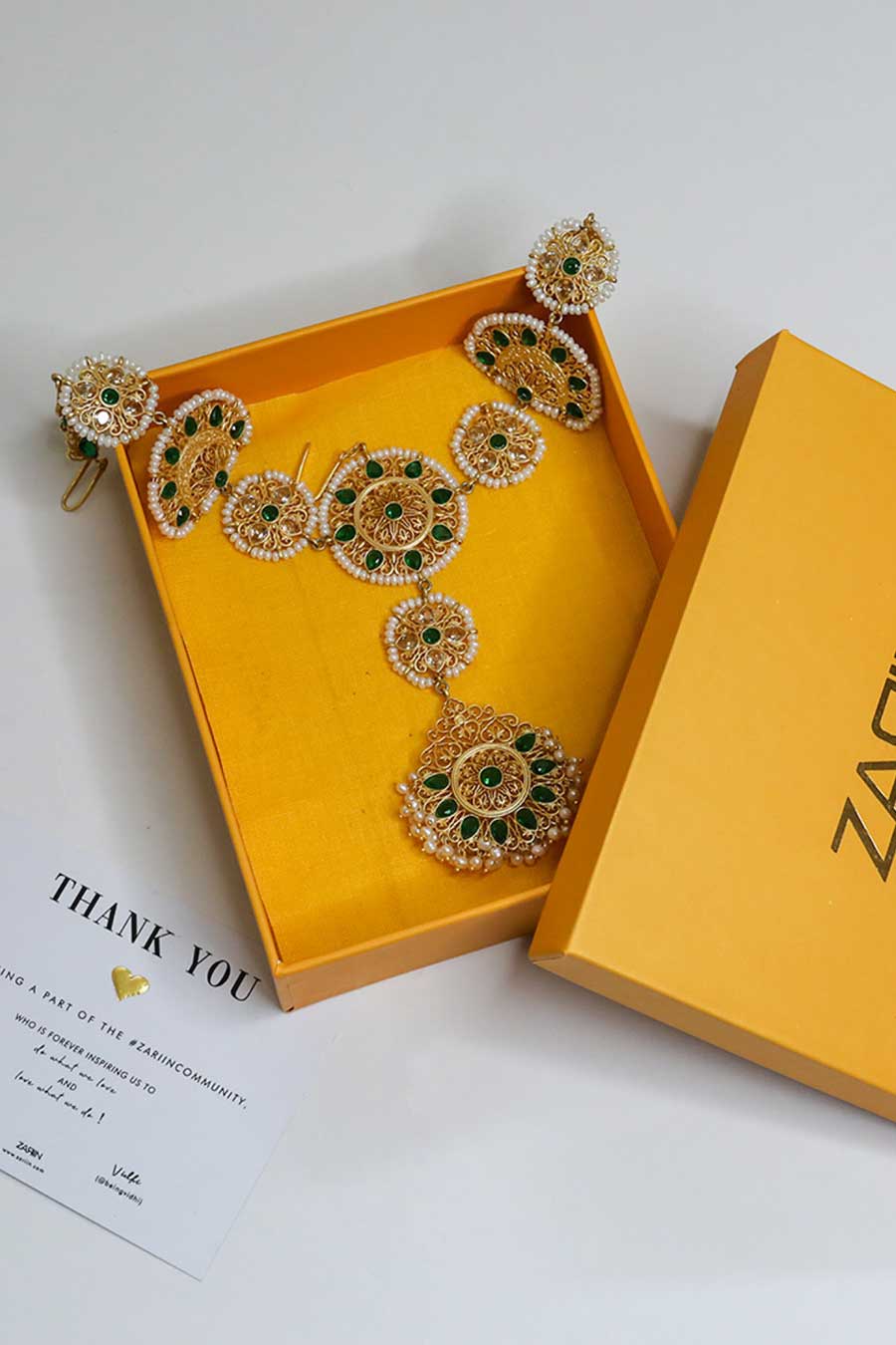 Aafreen Gold Plated Mathapatti Maang Teeka