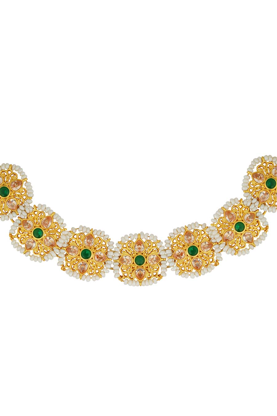 Begum Gold Plated Choker Necklace