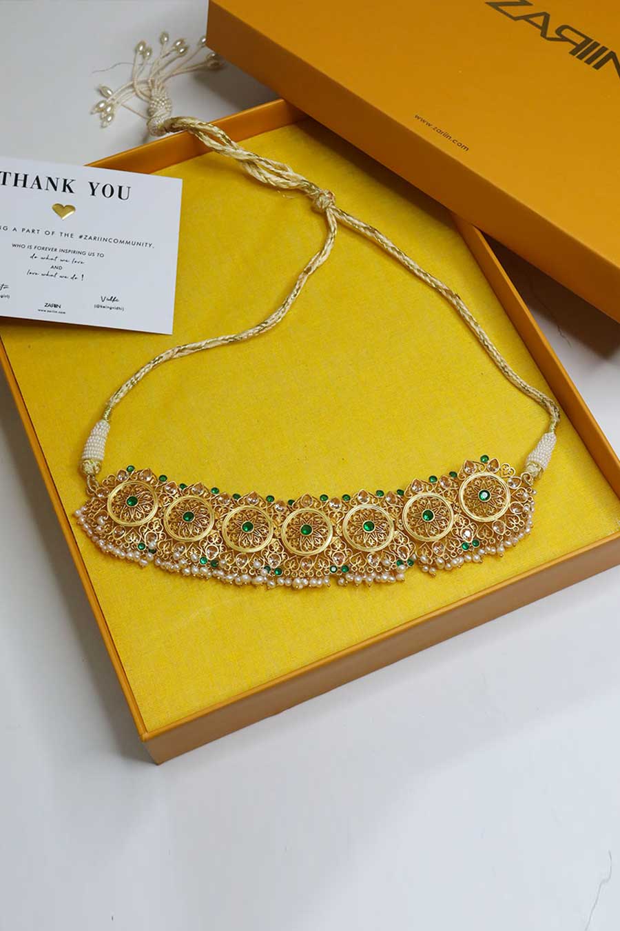 Jharoka Gold Plated Choker Necklace