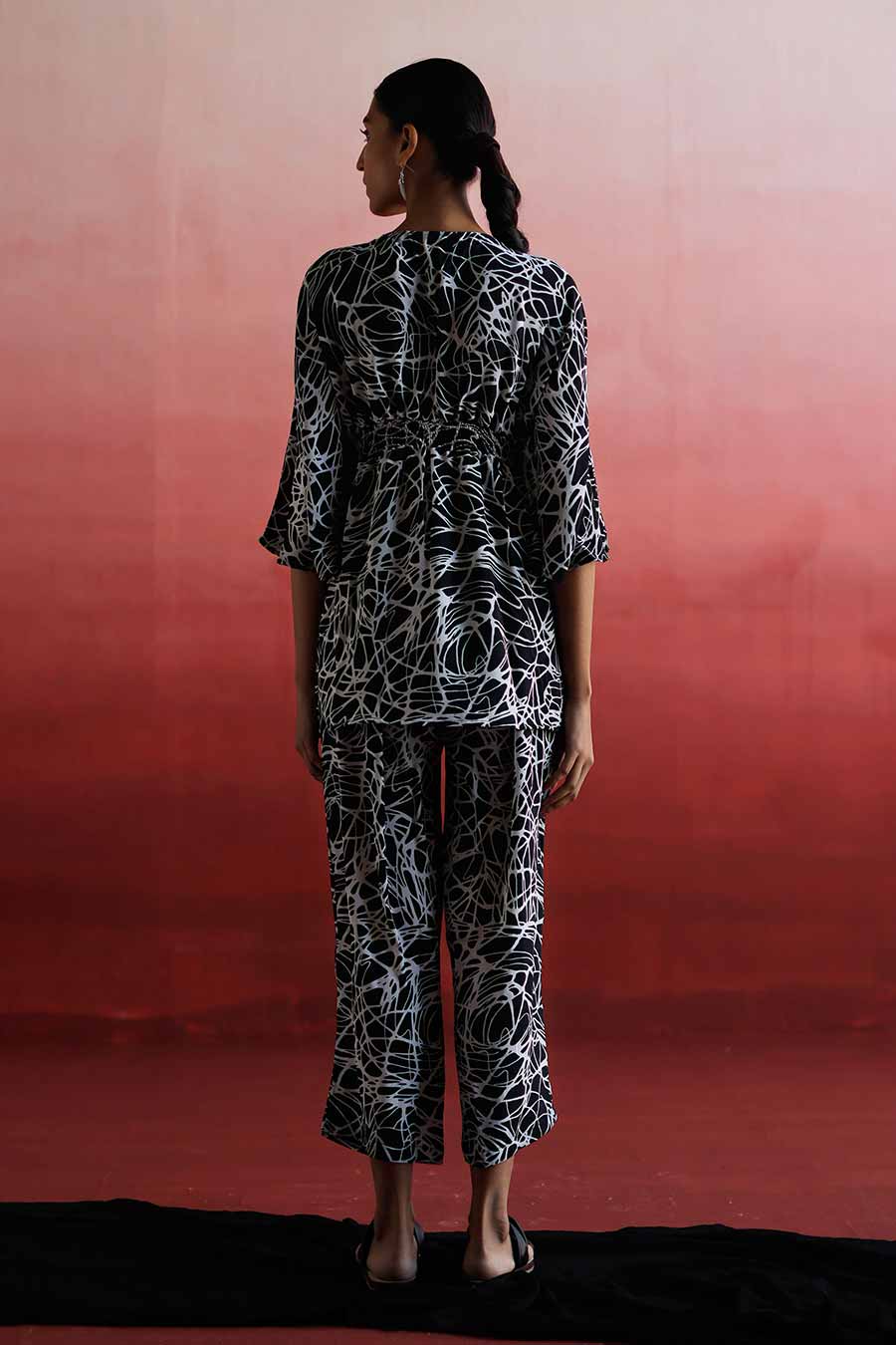 ZHEN - Smocking Top & Pant Co-Ord Set