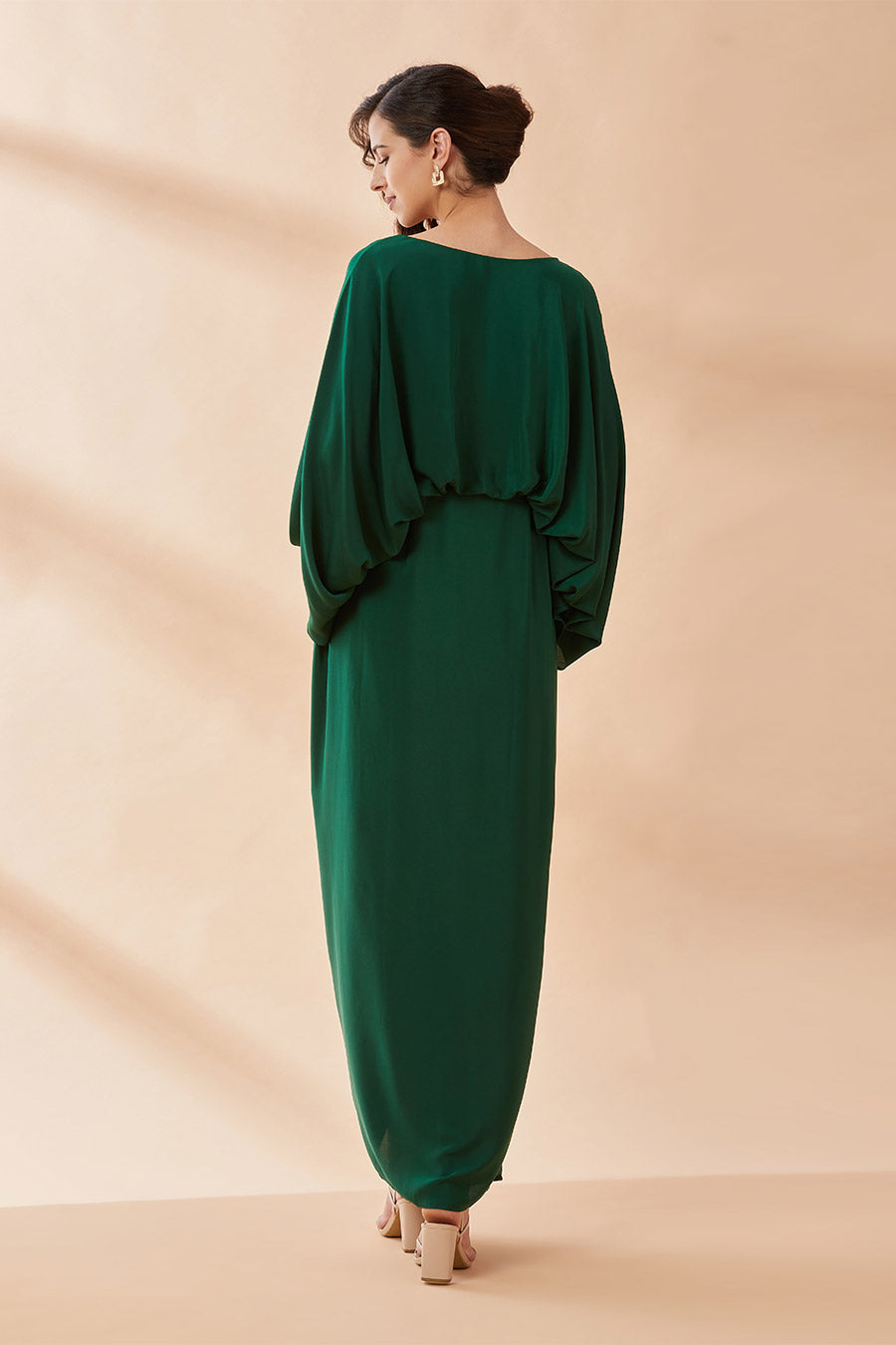 Emerald Lounge Drape Dress