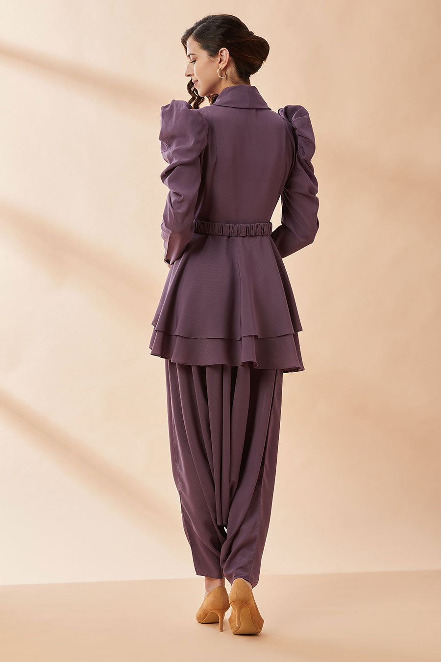 Purple Co-Ord Set with Belt