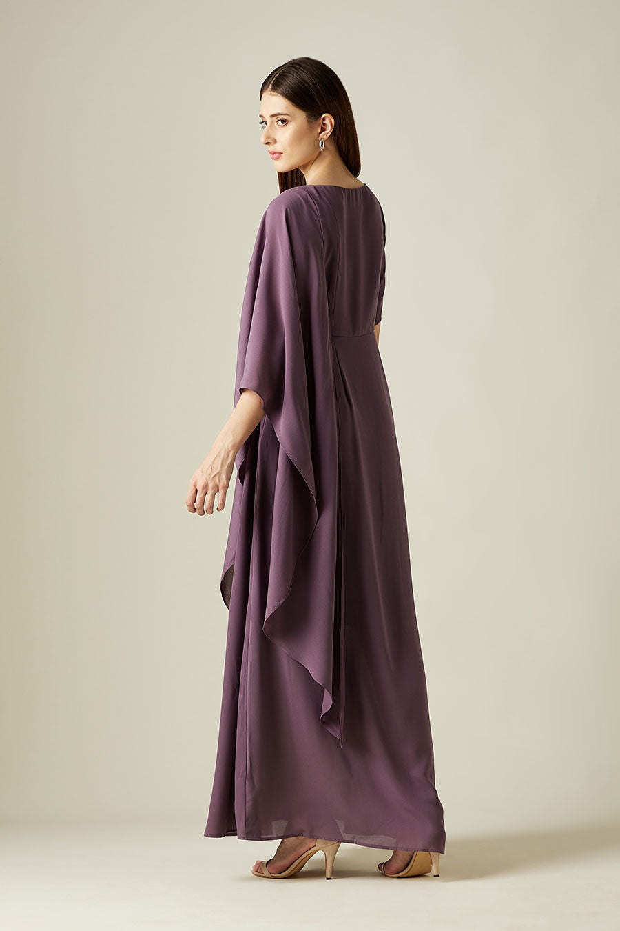 Taylor Purple Embroidered Maxi Dress