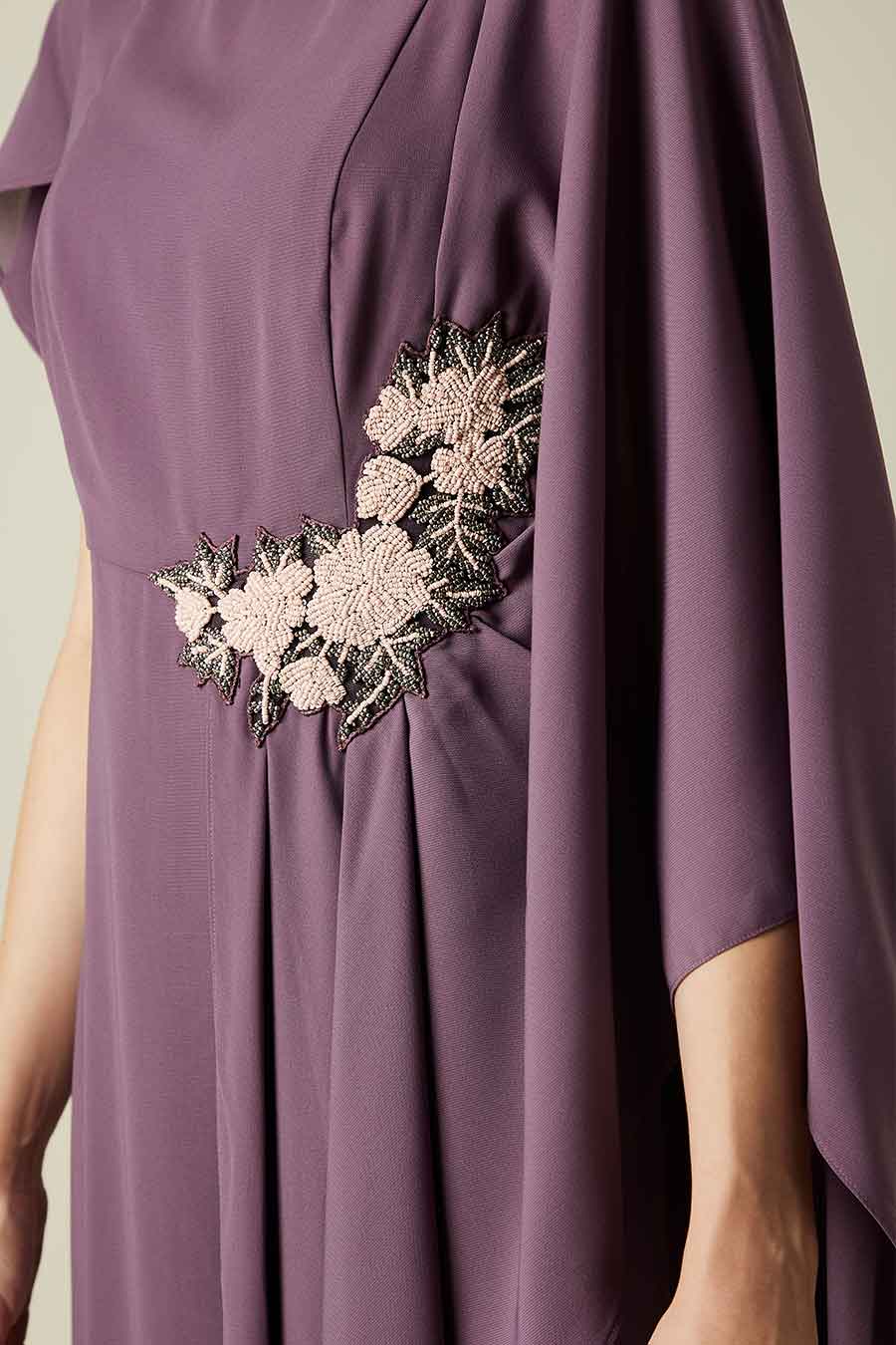 Taylor Purple Embroidered Maxi Dress