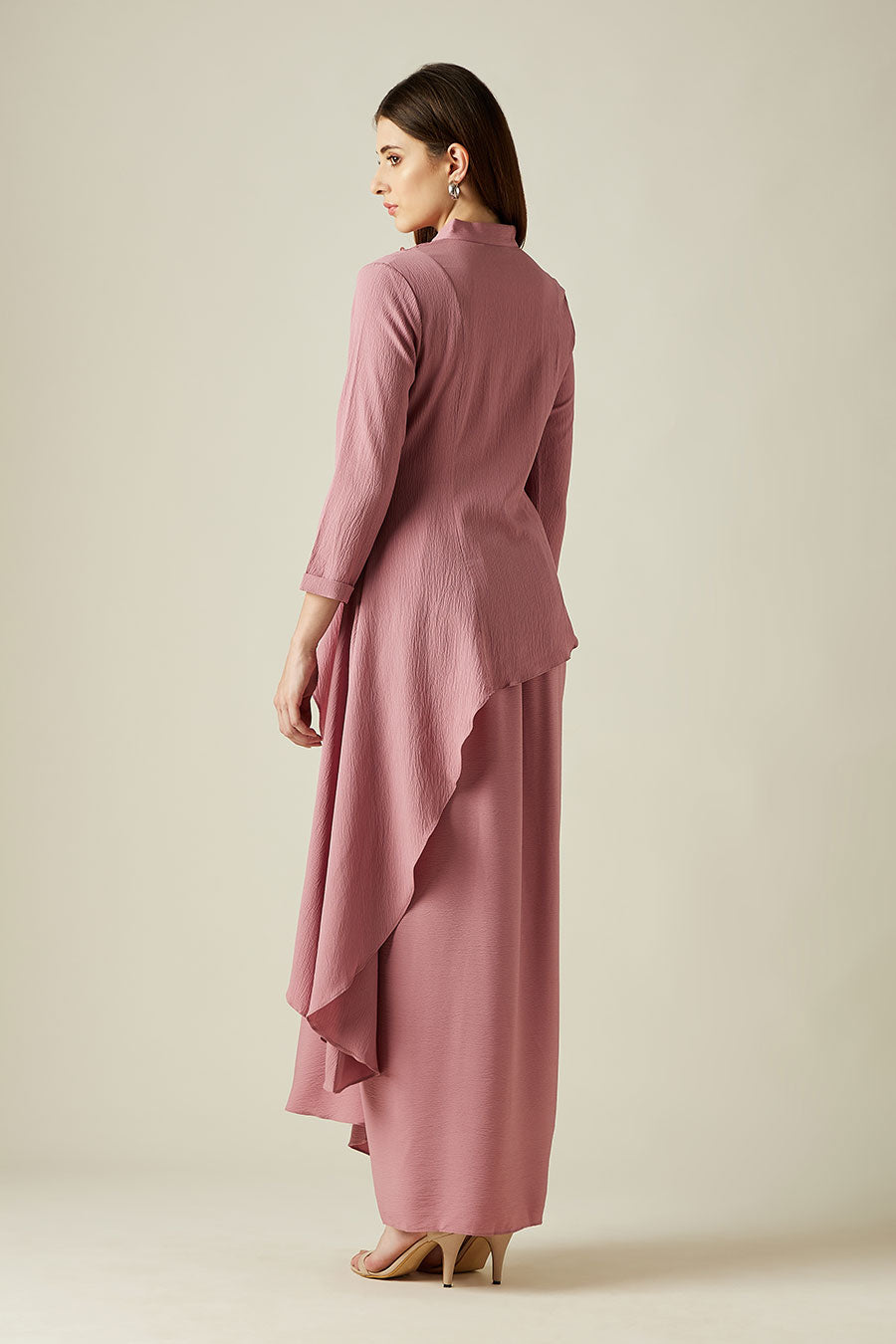 Sofie Pink Tunic & Drape Skirt Co-Ord Set