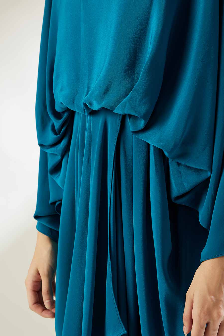 Ocean Blue Lounge Drape Dress