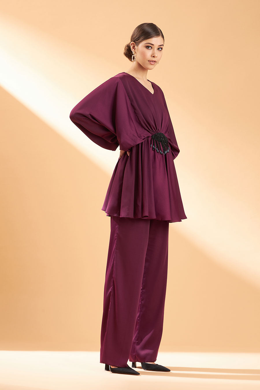 Mauve Satin Sasha Co-Ord Set