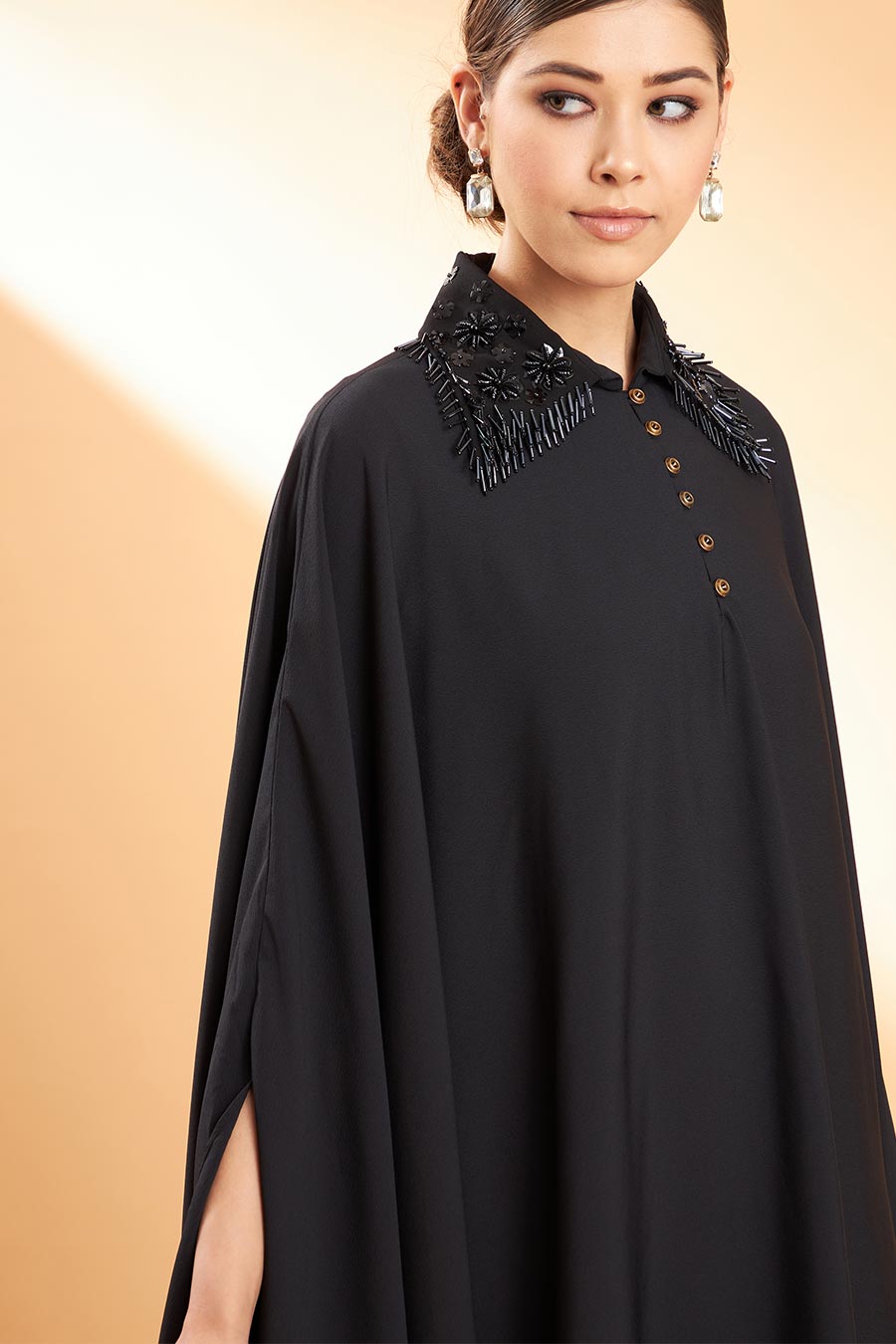 Black Embroidered Tunic & Pant Set