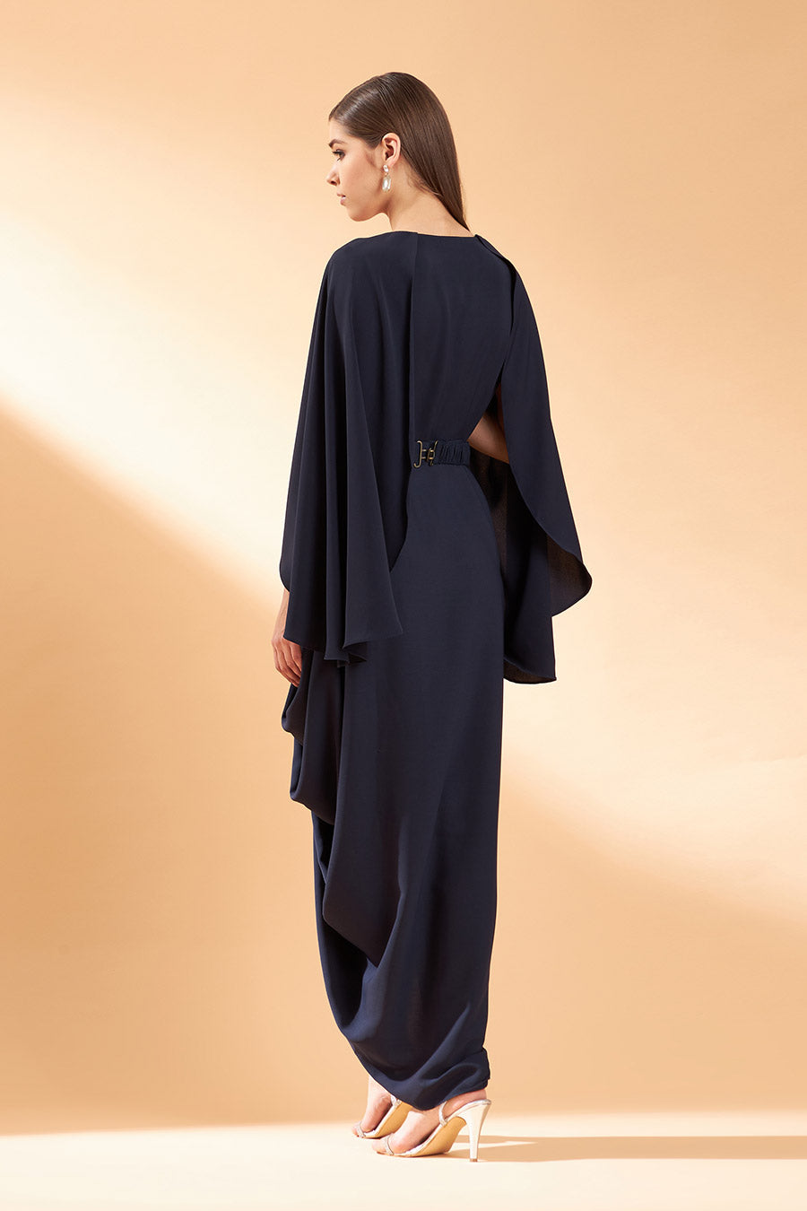 Navy Cove Crystal Dress With Belt