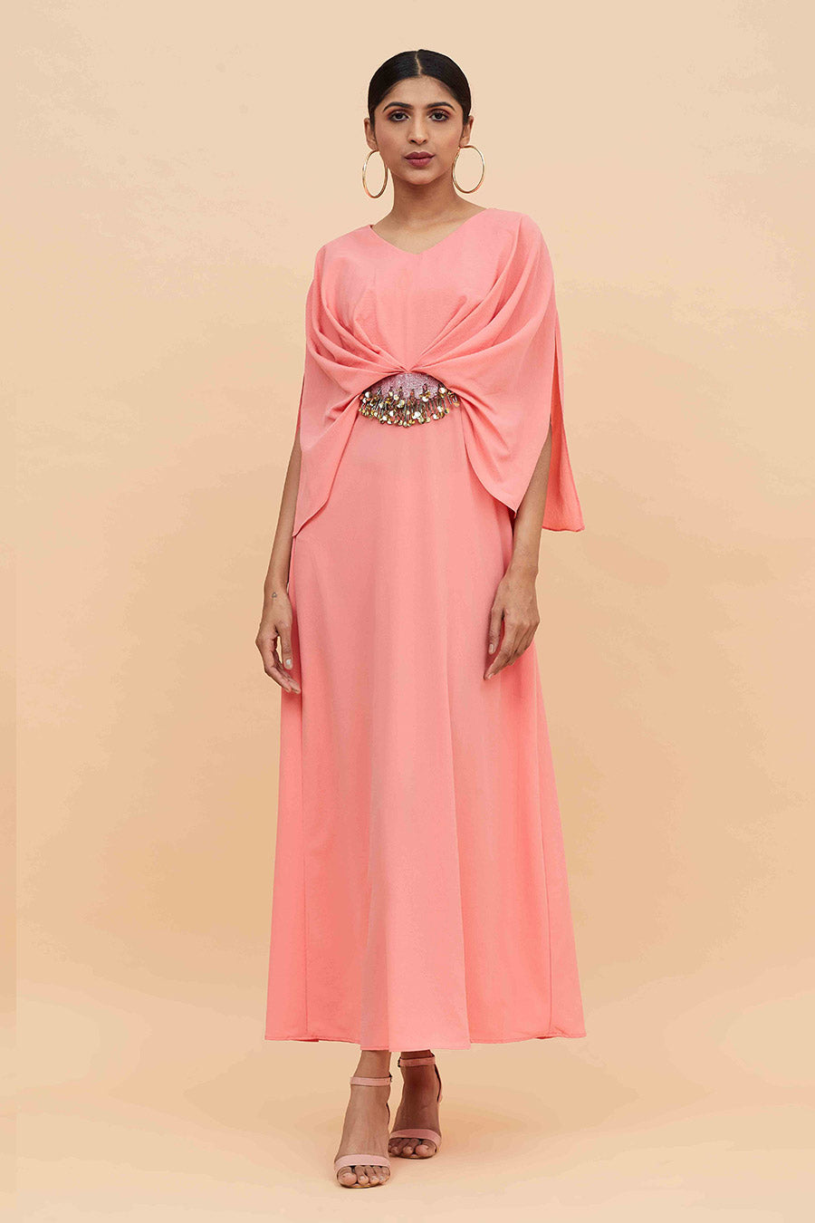 Coral Pink Moon Flower Dress