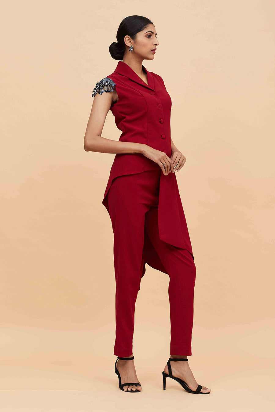 Ruby Red Tunic & Pant Co-Ord Set