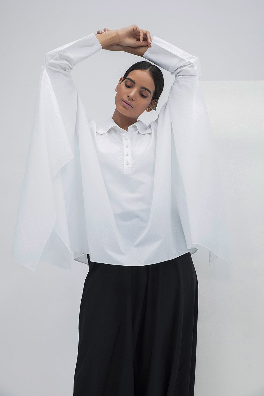White Kaftan Tunic Top