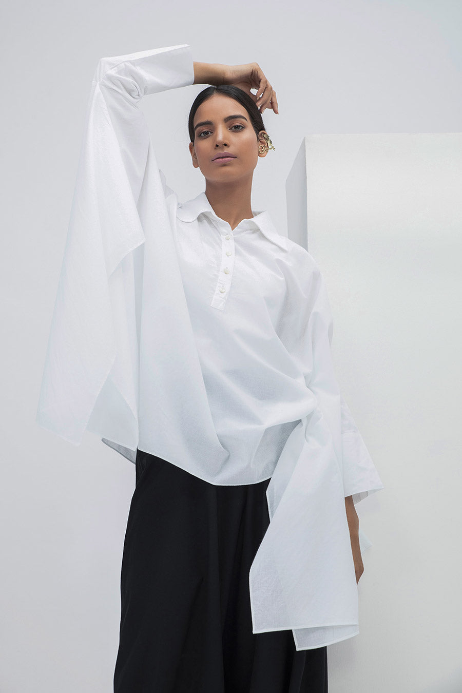 White Kaftan Tunic Top