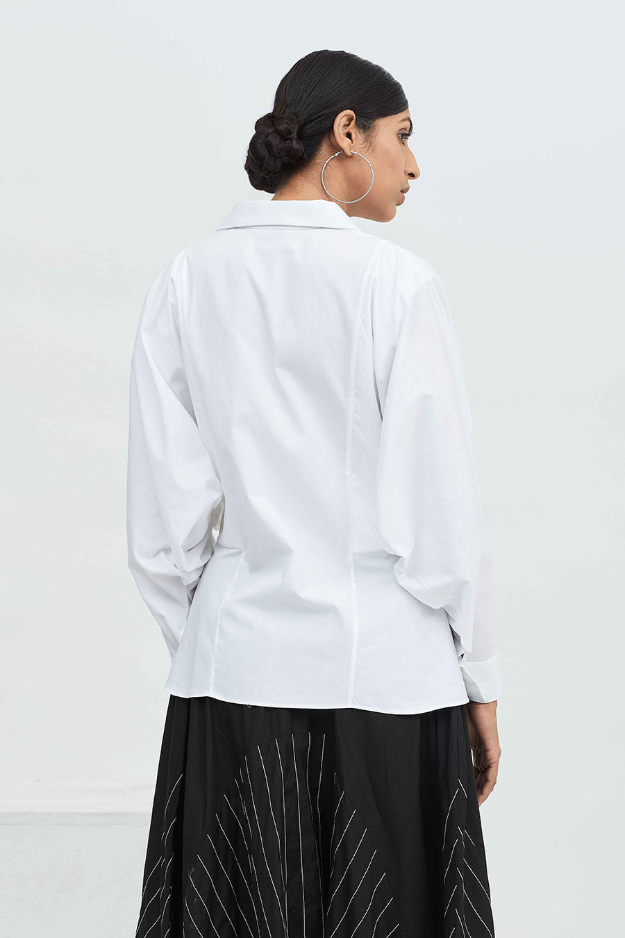 White Cotton Baggy Shirt