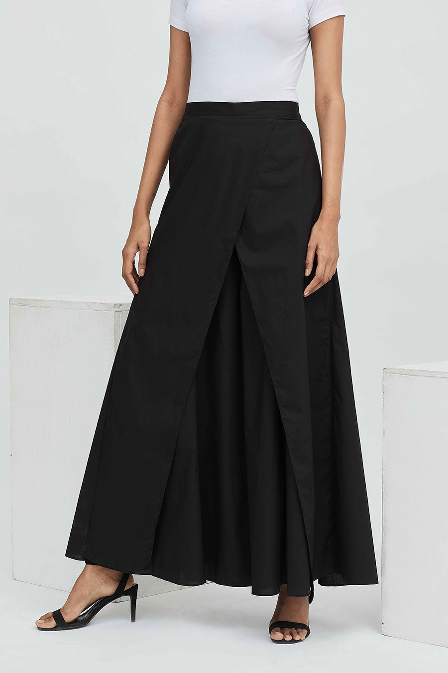 Black Layered Palazzo Pants
