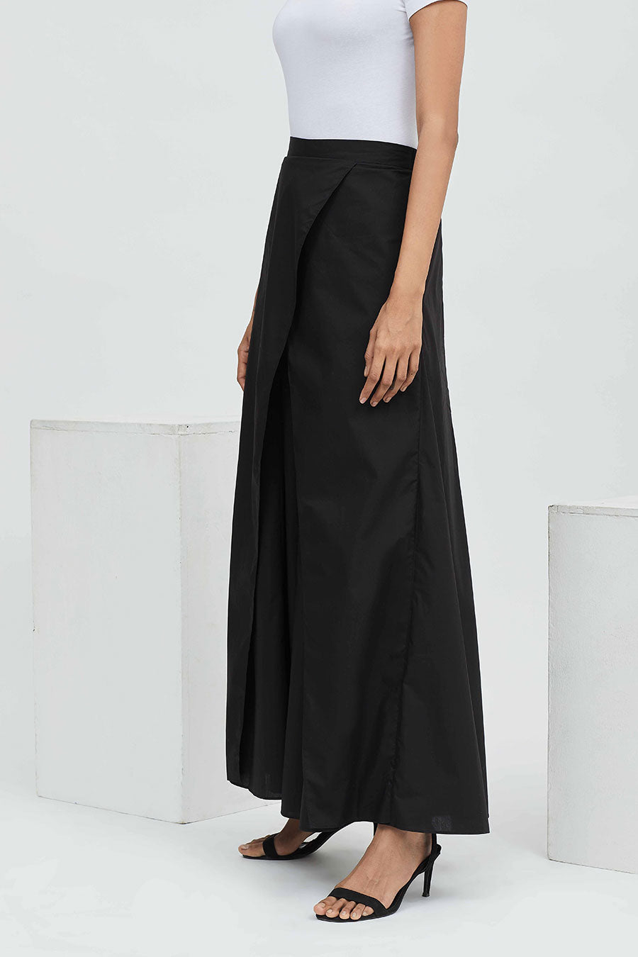 Black Layered Palazzo Pants