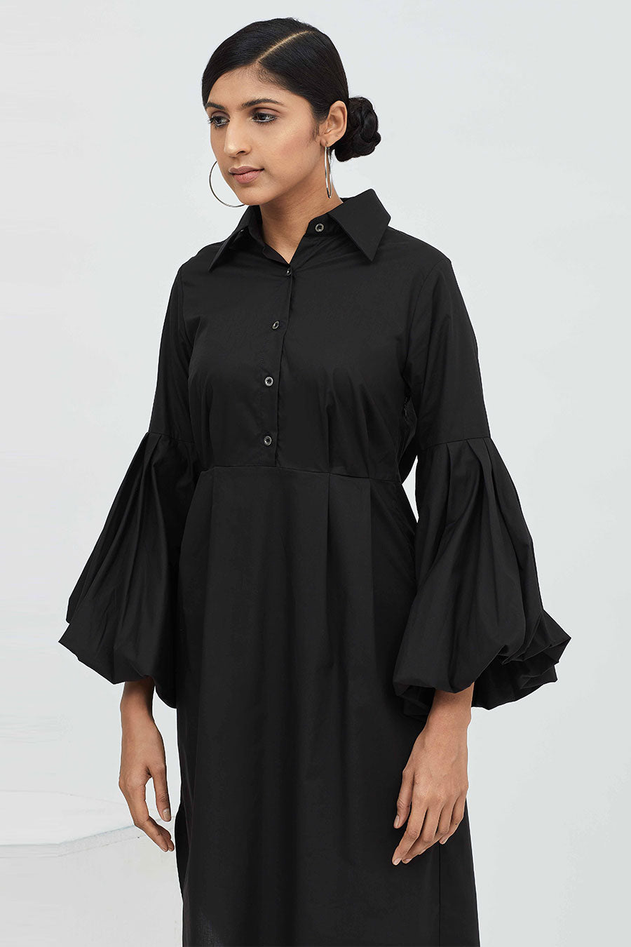 Black Cotton Breeze Dress