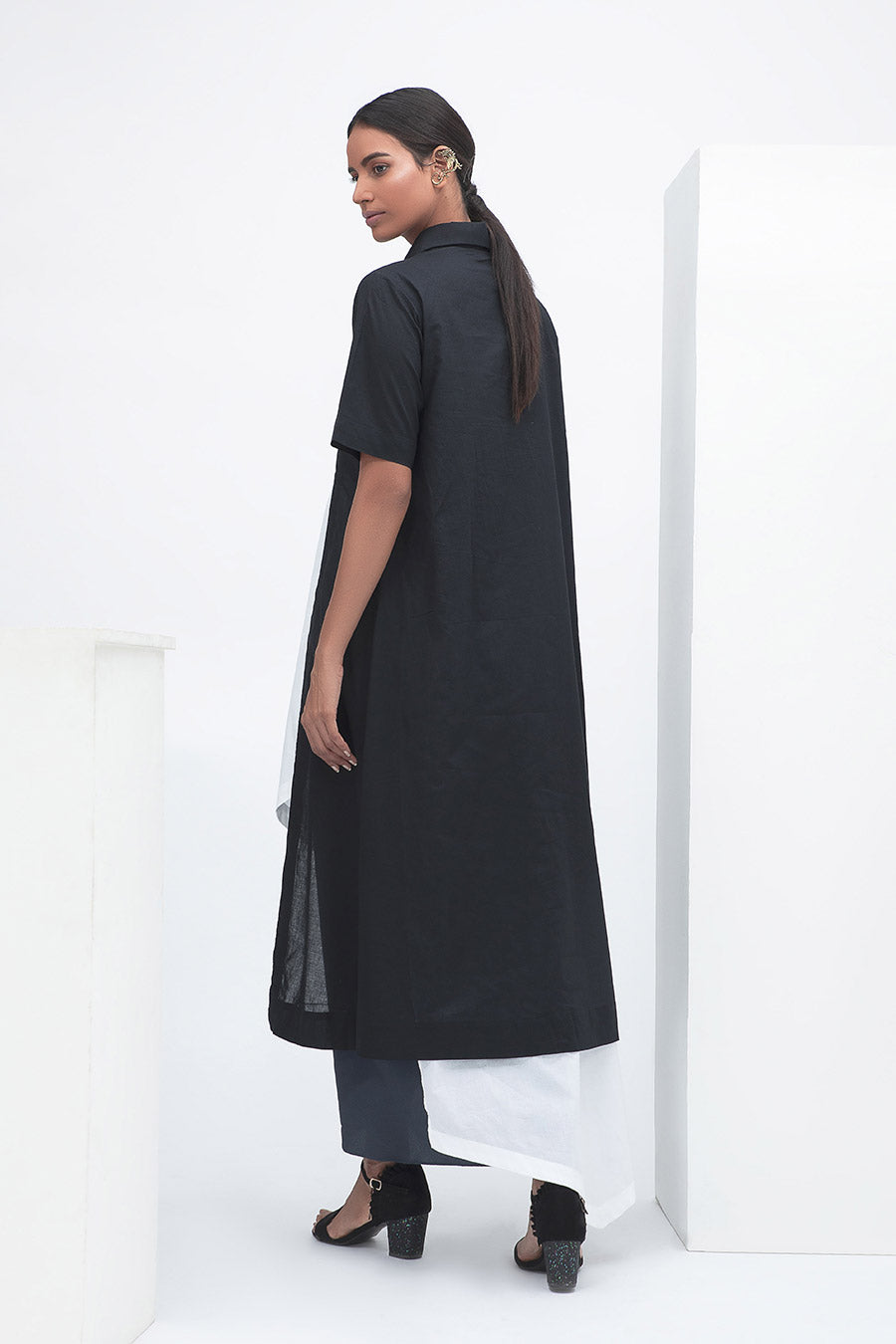 Black & White Layered Armour Tunic