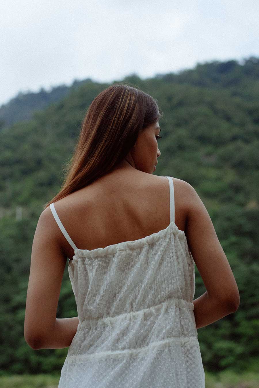 BELIZE - White Pull-String Lace Dress