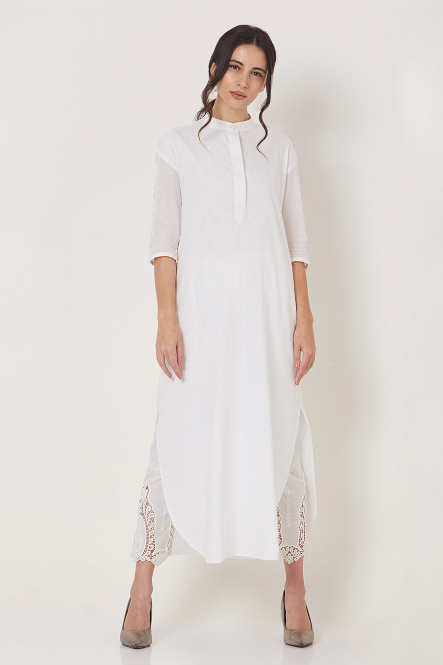 Alma - Off-White Layered Tunic