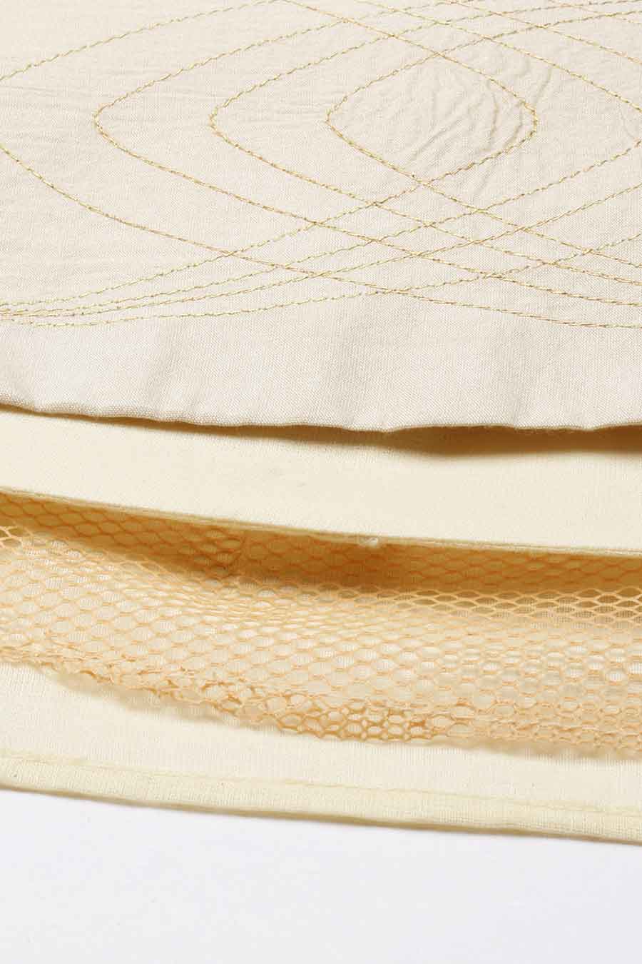 Classic Beige Embroidered Lehenga Skirt