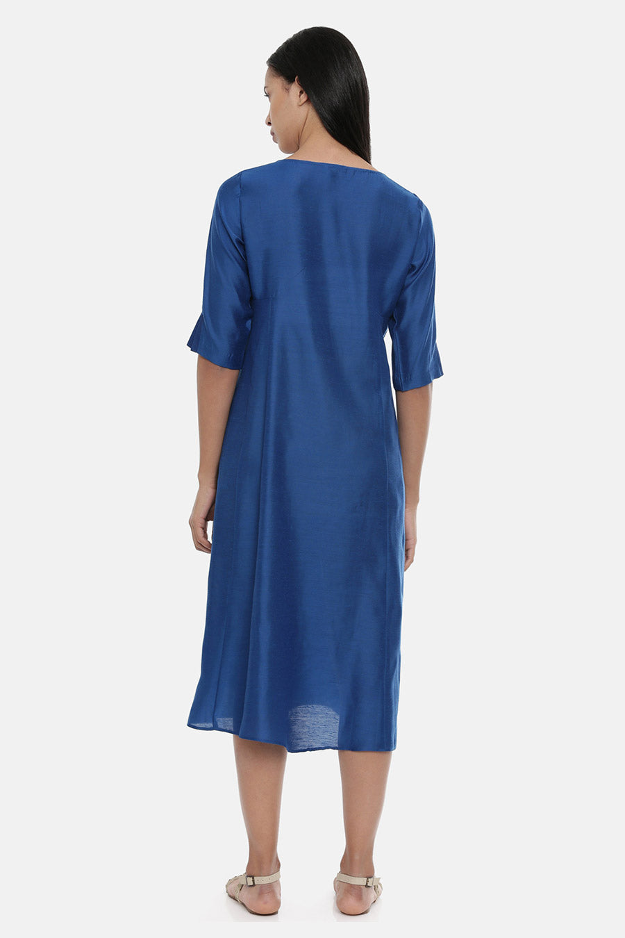 Sapphire Blue Panel Cut Dress