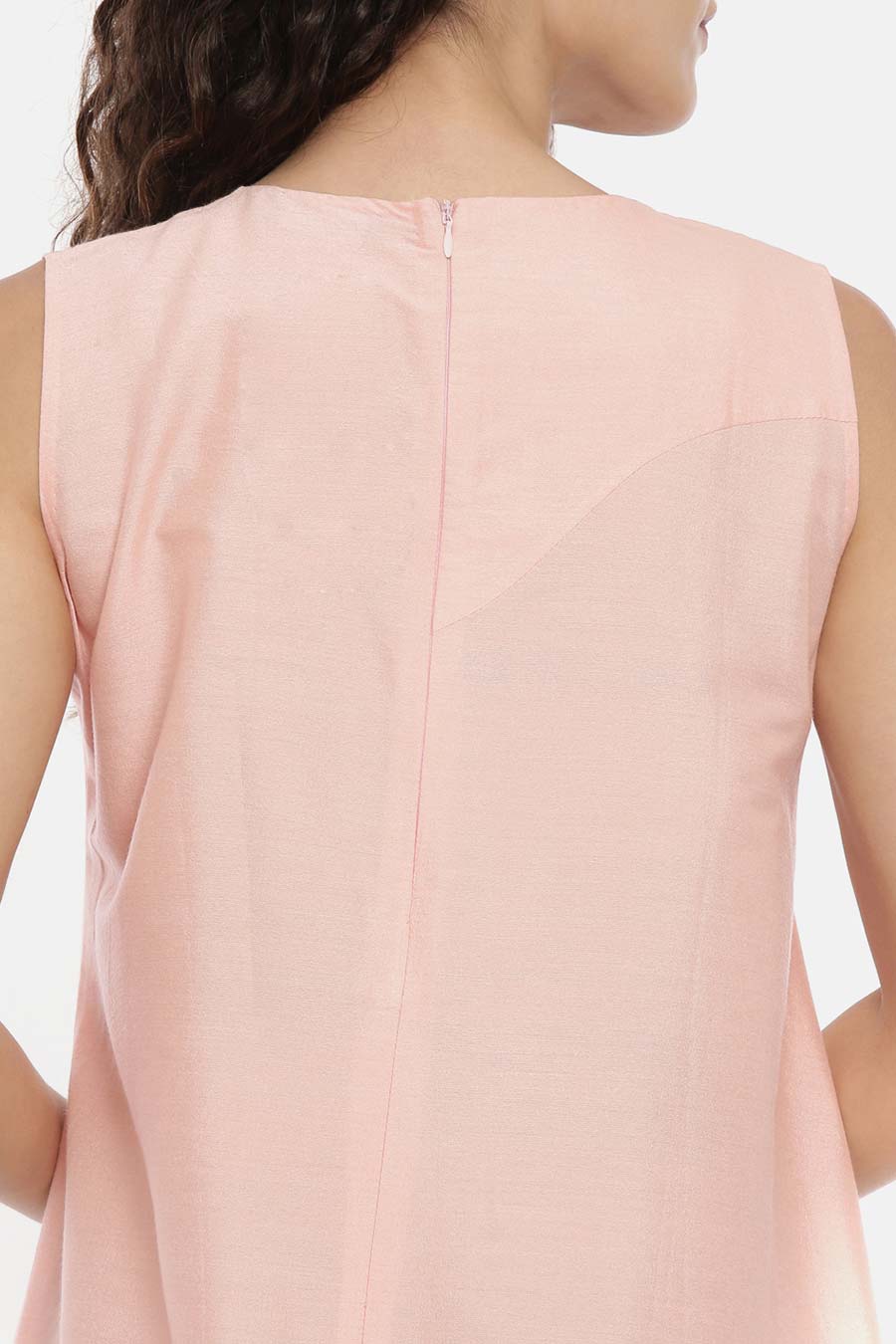 Pink Asymmetrical Midi Dress