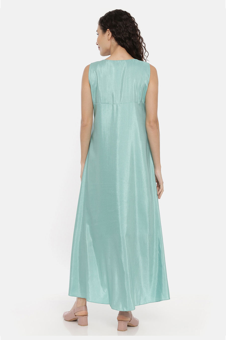 Aqua Blue Asymmetrical Dress