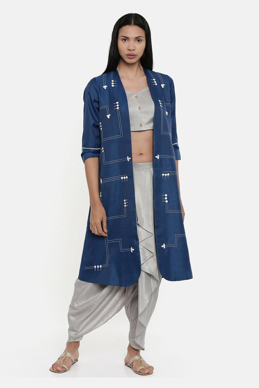 Sapphire Blue Long Jacket