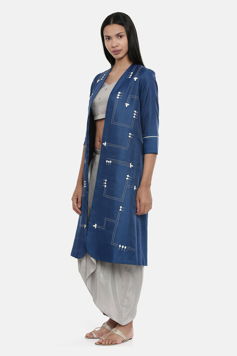 Sapphire Blue Long Jacket