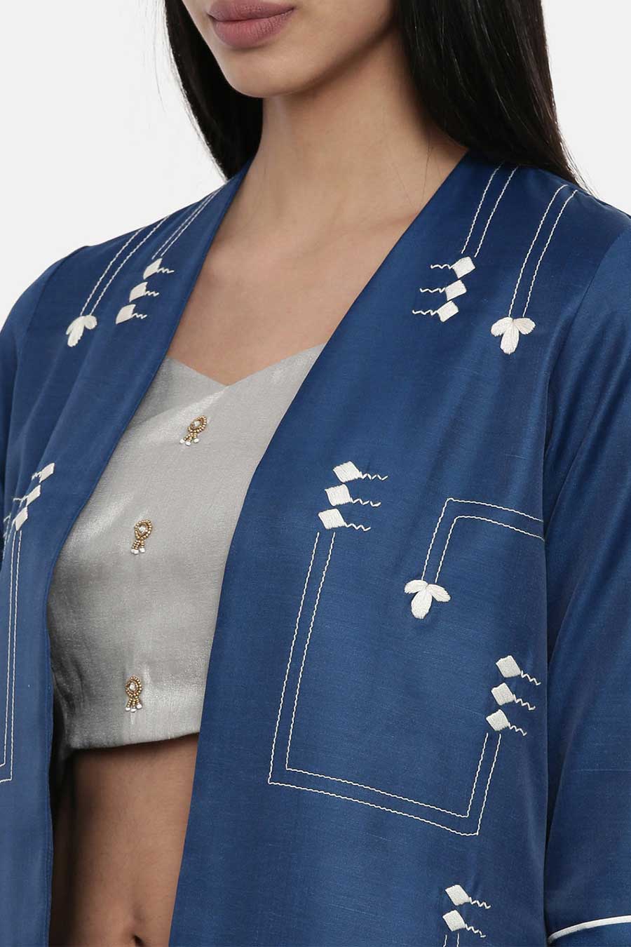 Sapphire Blue Long Jacket