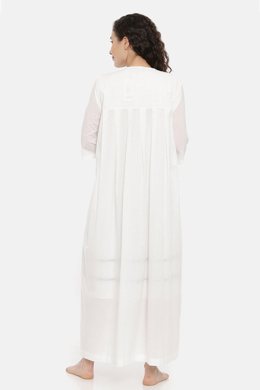 White Dress & Overlay Nightwear Set