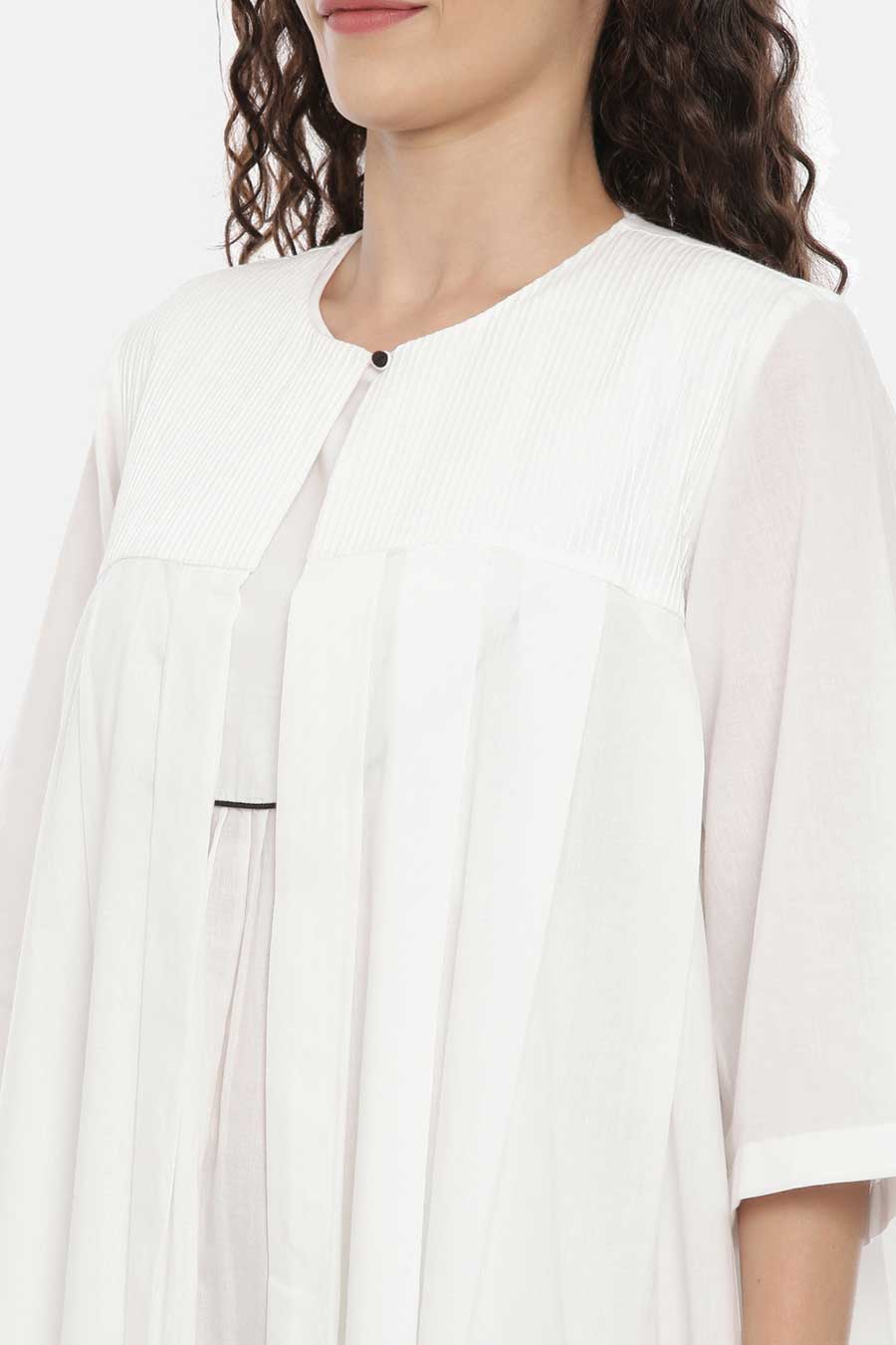 White Dress & Overlay Nightwear Set
