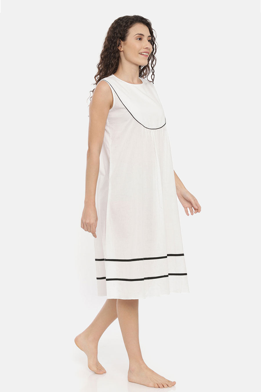 White Dress & Overlay Nightwear Set