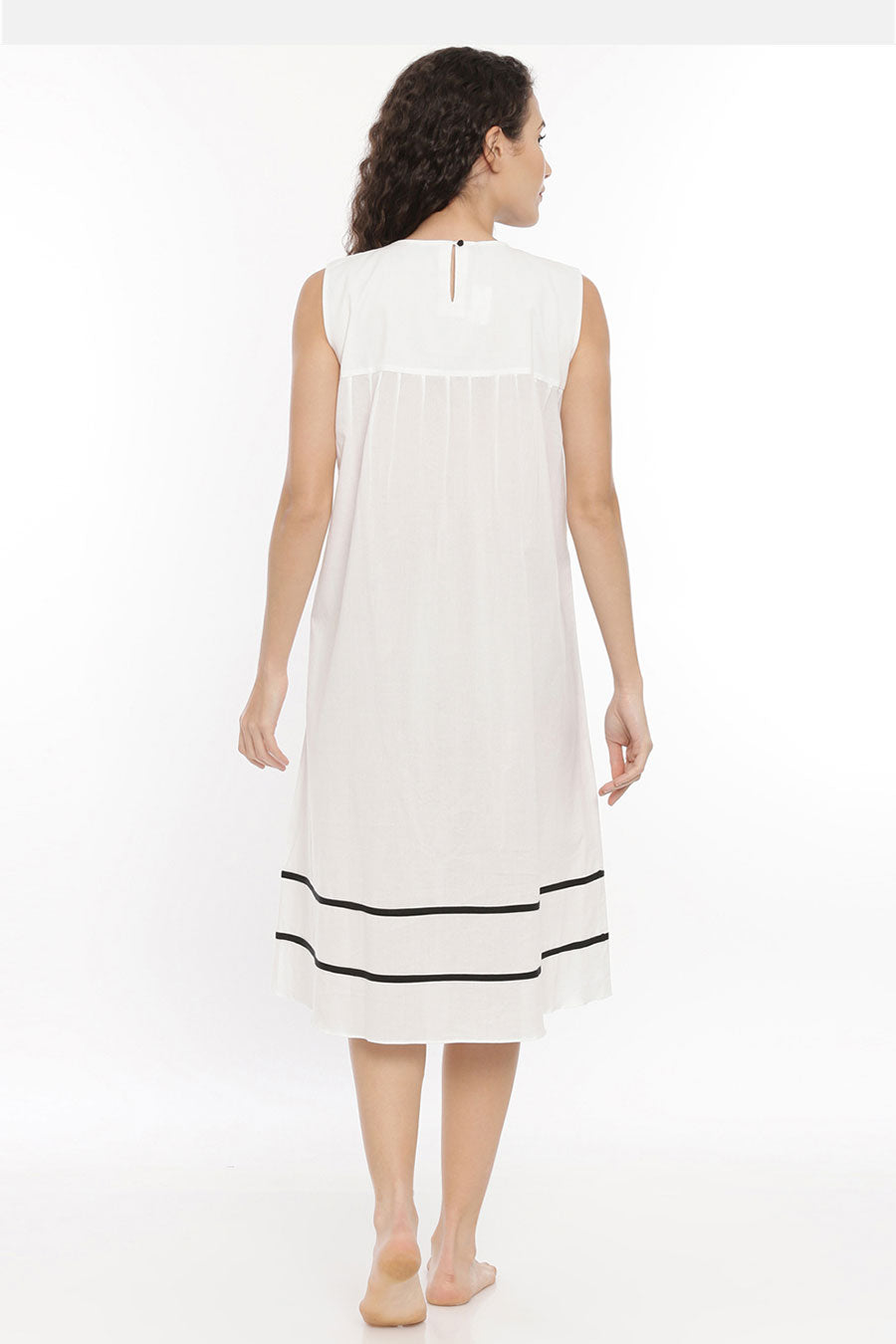 White Dress & Overlay Nightwear Set