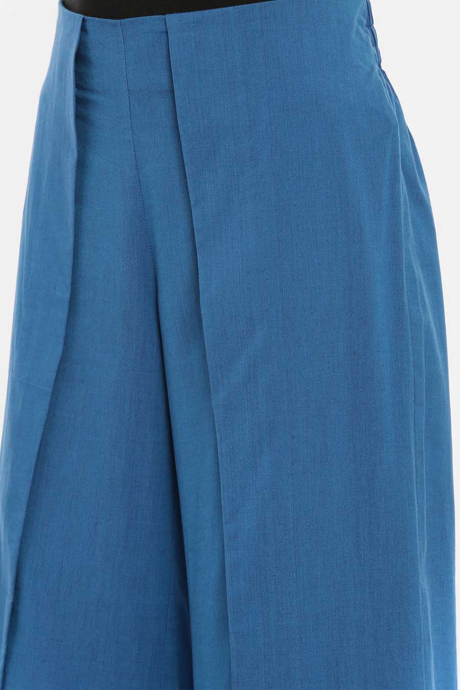 Blue Side Flap Palazzo Pant