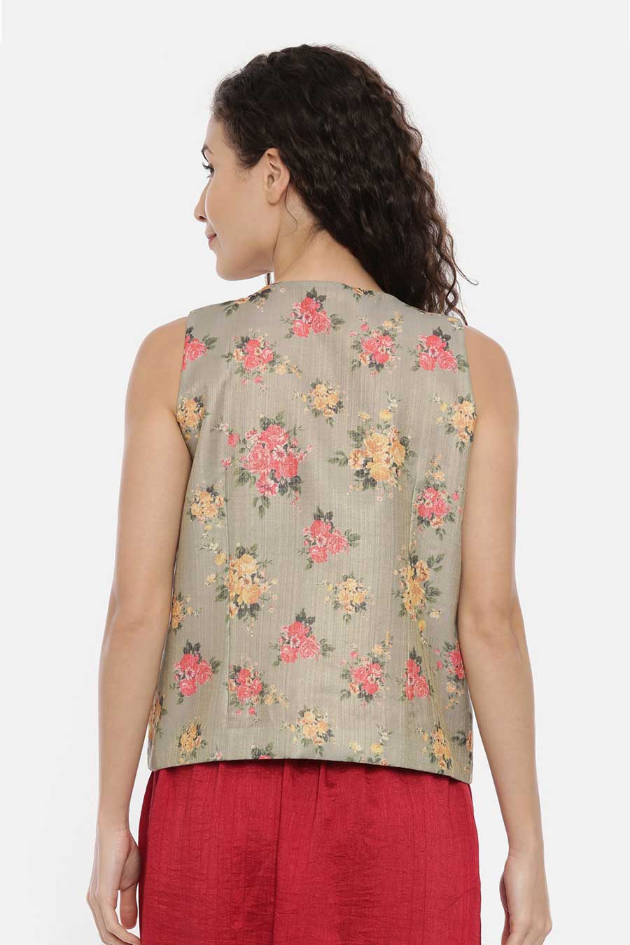 Pink-Green Reversible Short Jacket