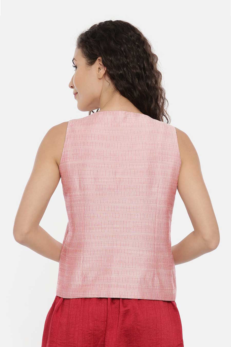 Pink-Green Reversible Short Jacket