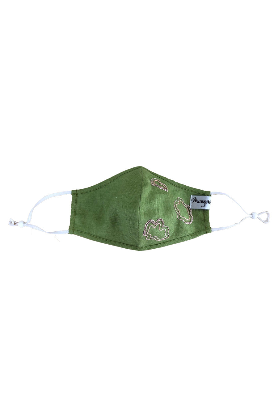 Green Linen Double Layered Mask