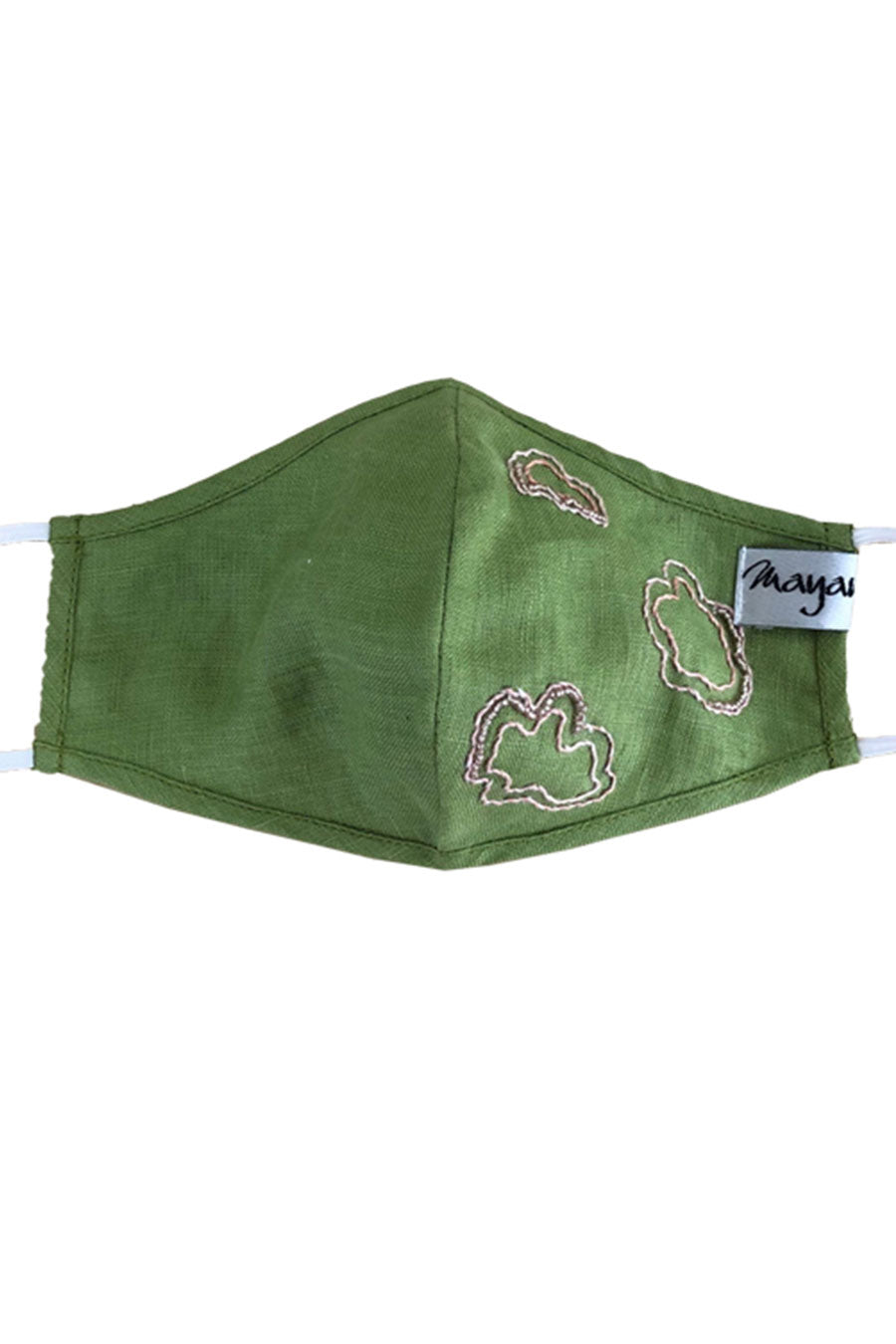 Green Linen Double Layered Mask