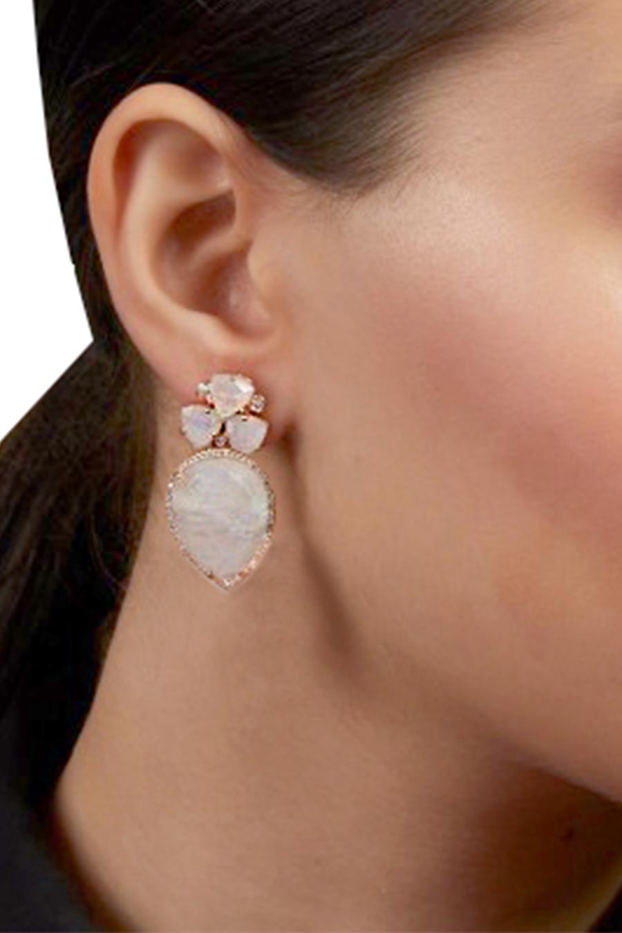 Pearl Cela Moonstone Earrings