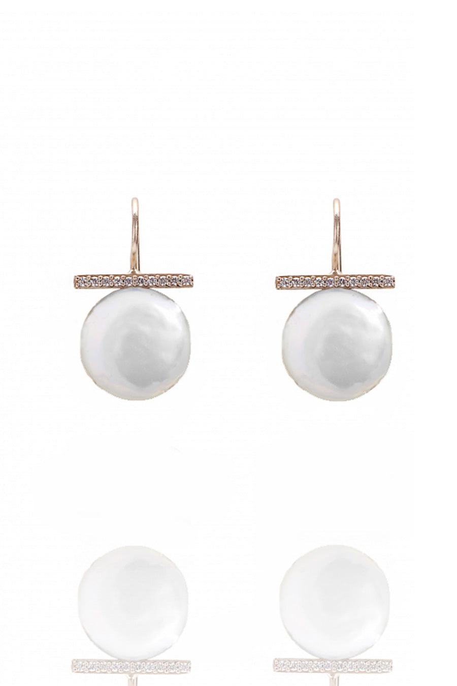 Ivory Coin Pearl Drops Earrings