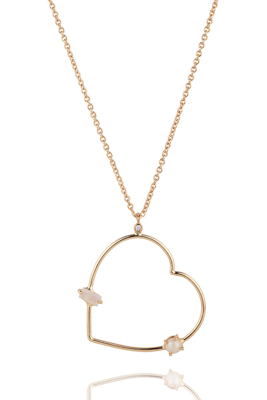 Ivory Pearl Heart Pendent
