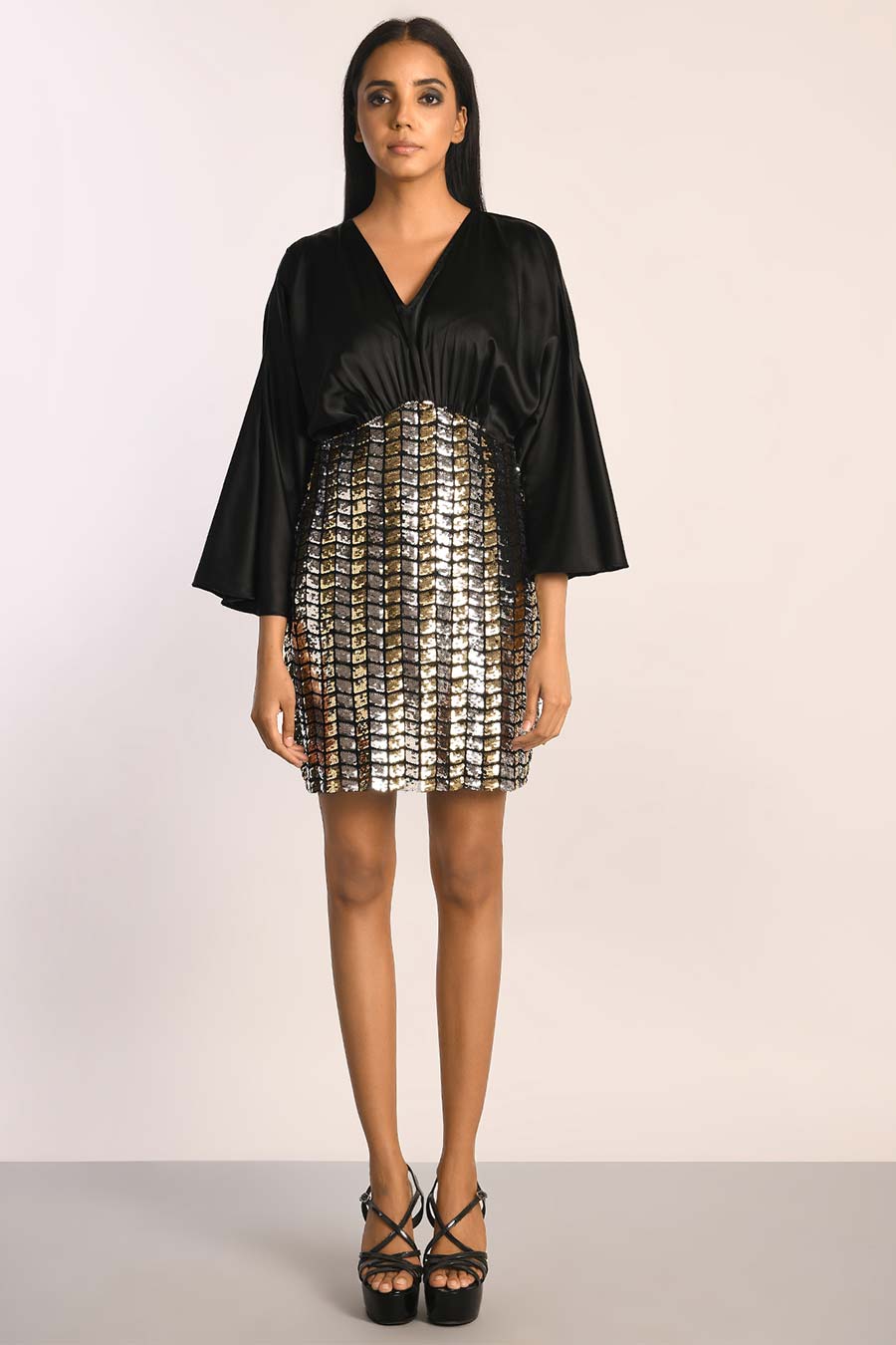 Shimmer Sequin Embellished Short Dress
