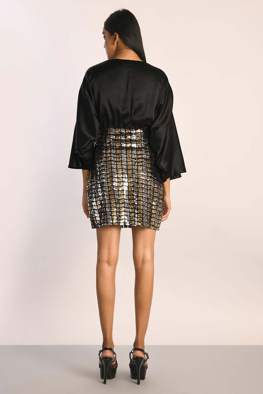 Shimmer Sequin Embellished Short Dress