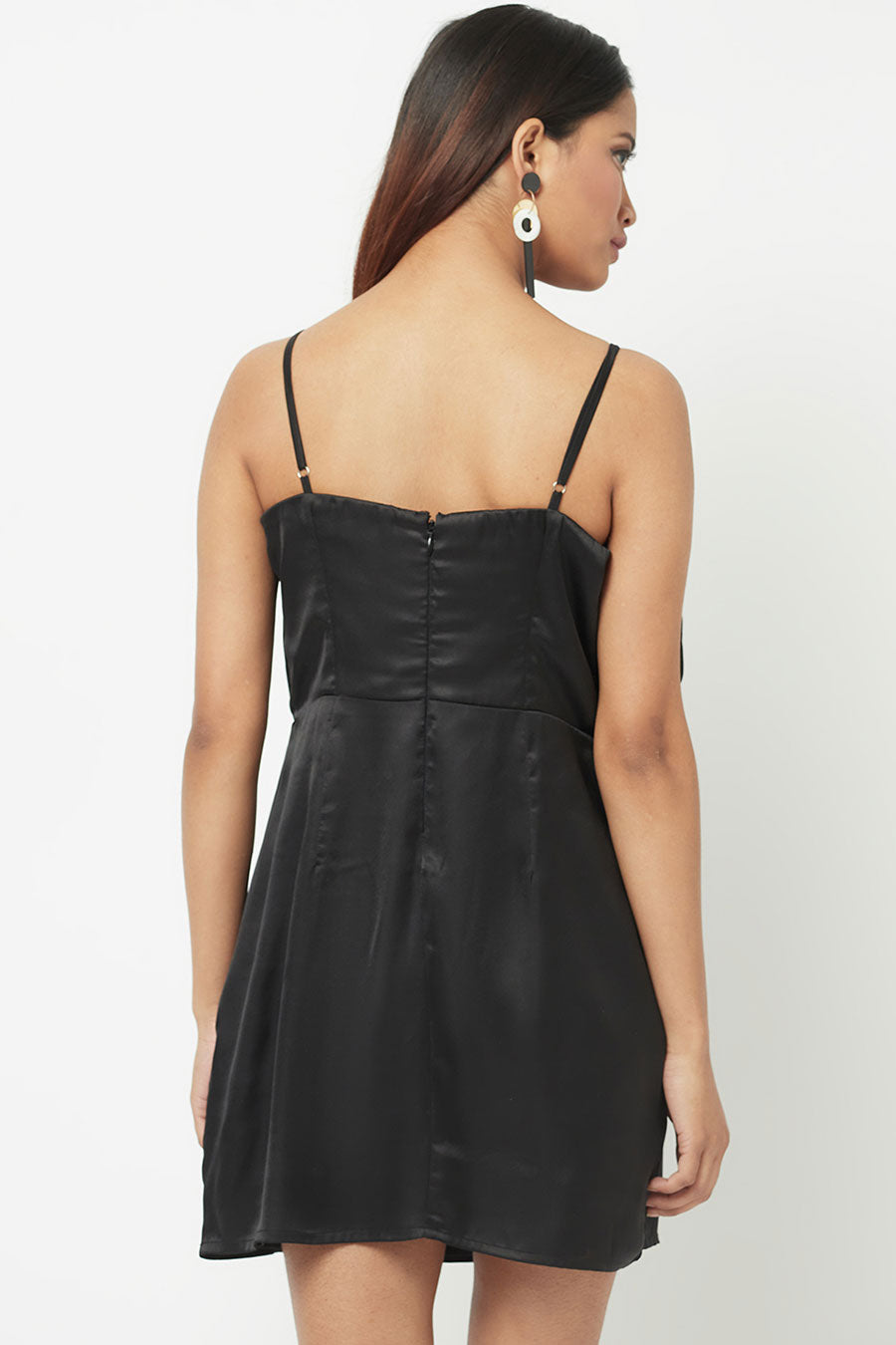 Black Cut-Out Embroidered Dress